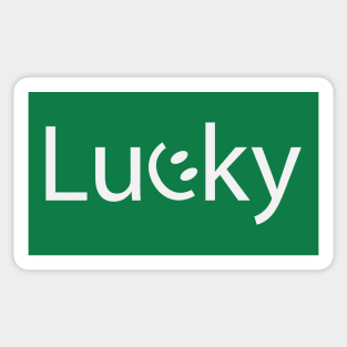 Lucky feeling lucky artistic typography design Sticker